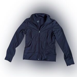 Champion Black Zip-Up Athletic Jacket | XS